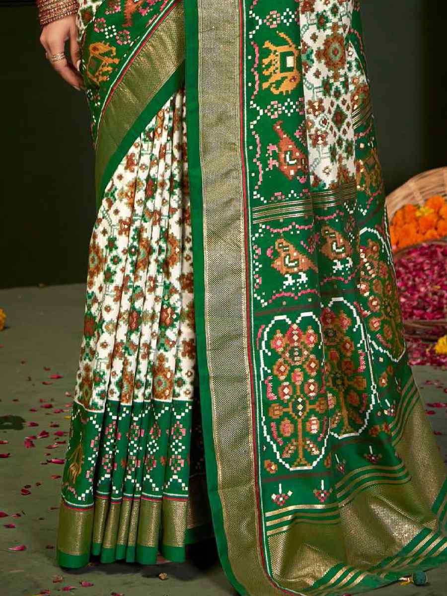 Multi Silk Handwoven Festival Wedding Fancy Heavy Border Saree