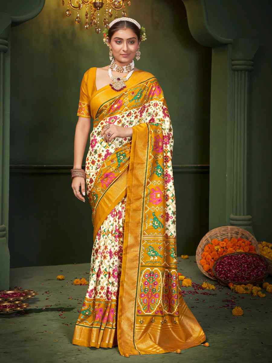 Multi Silk Handwoven Festival Wedding Fancy Heavy Border Saree