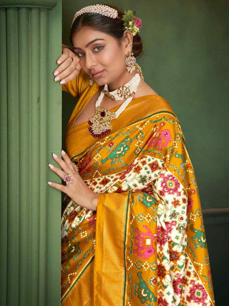 Multi Silk Handwoven Festival Wedding Fancy Heavy Border Saree