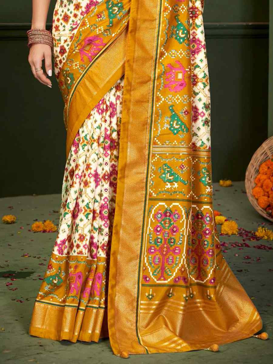 Multi Silk Handwoven Festival Wedding Fancy Heavy Border Saree