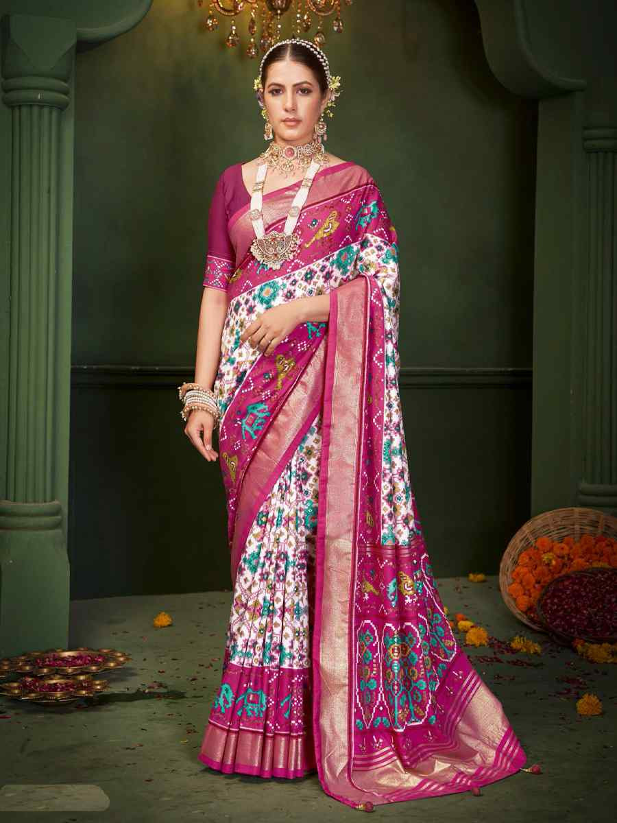 Multi Silk Handwoven Festival Wedding Fancy Heavy Border Saree