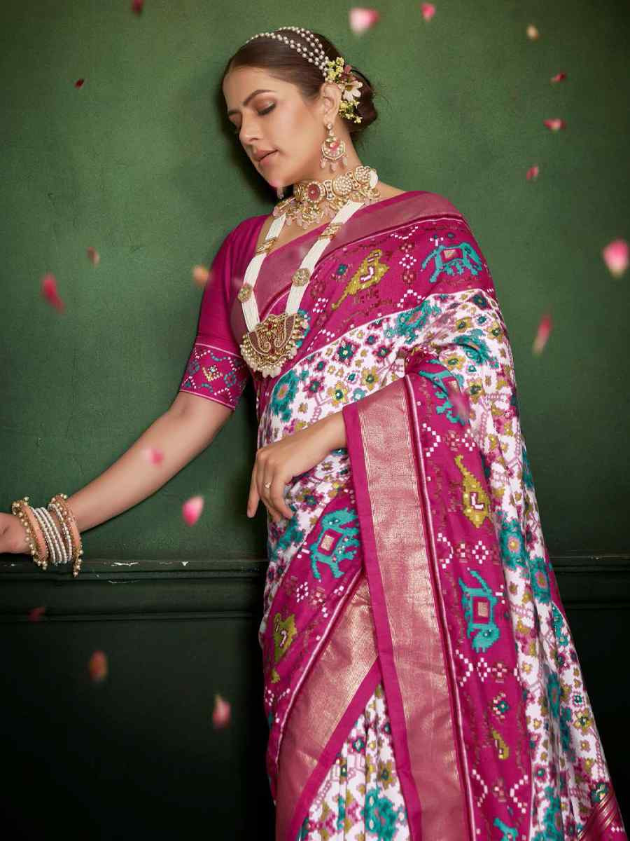 Multi Silk Handwoven Festival Wedding Fancy Heavy Border Saree