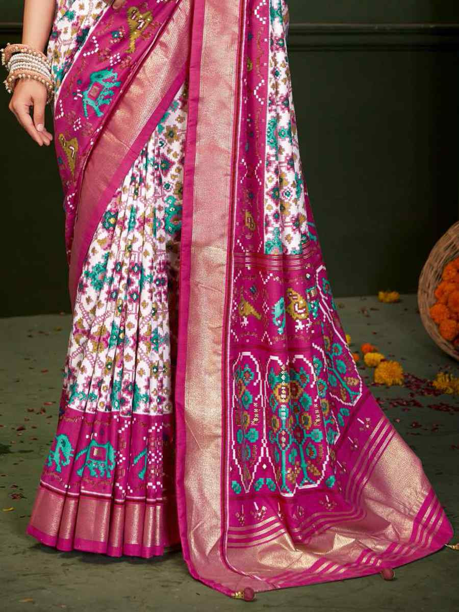 Multi Silk Handwoven Festival Wedding Fancy Heavy Border Saree