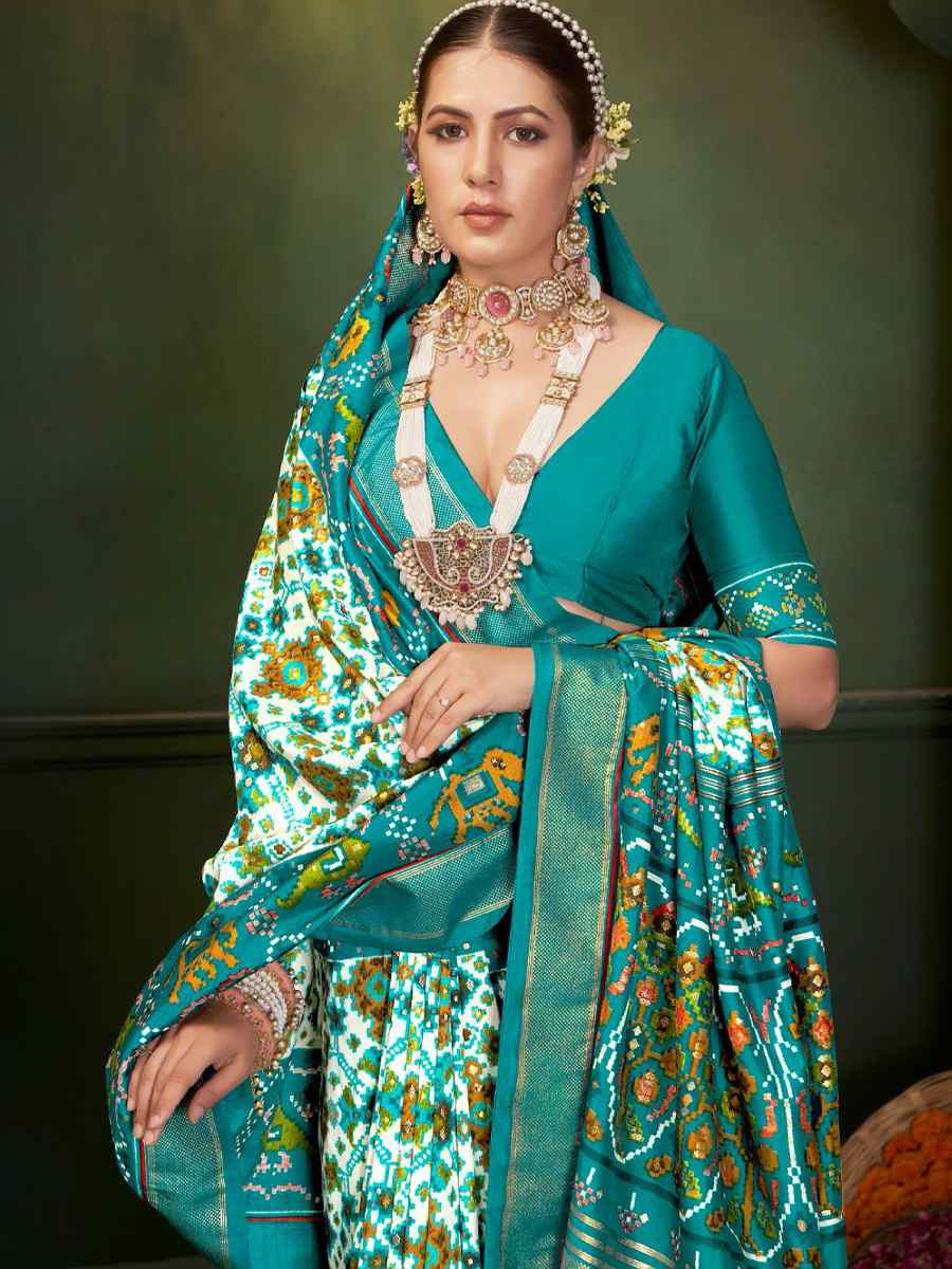 Multi Silk Handwoven Festival Wedding Fancy Heavy Border Saree