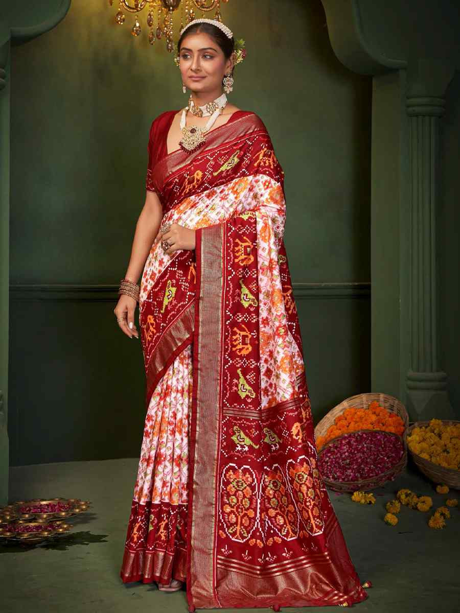 Multi Silk Handwoven Festival Wedding Fancy Heavy Border Saree