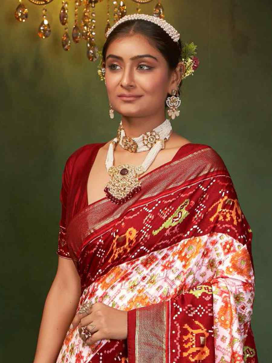 Multi Silk Handwoven Festival Wedding Fancy Heavy Border Saree