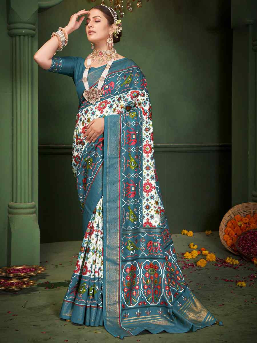 Multi Silk Handwoven Festival Wedding Fancy Heavy Border Saree