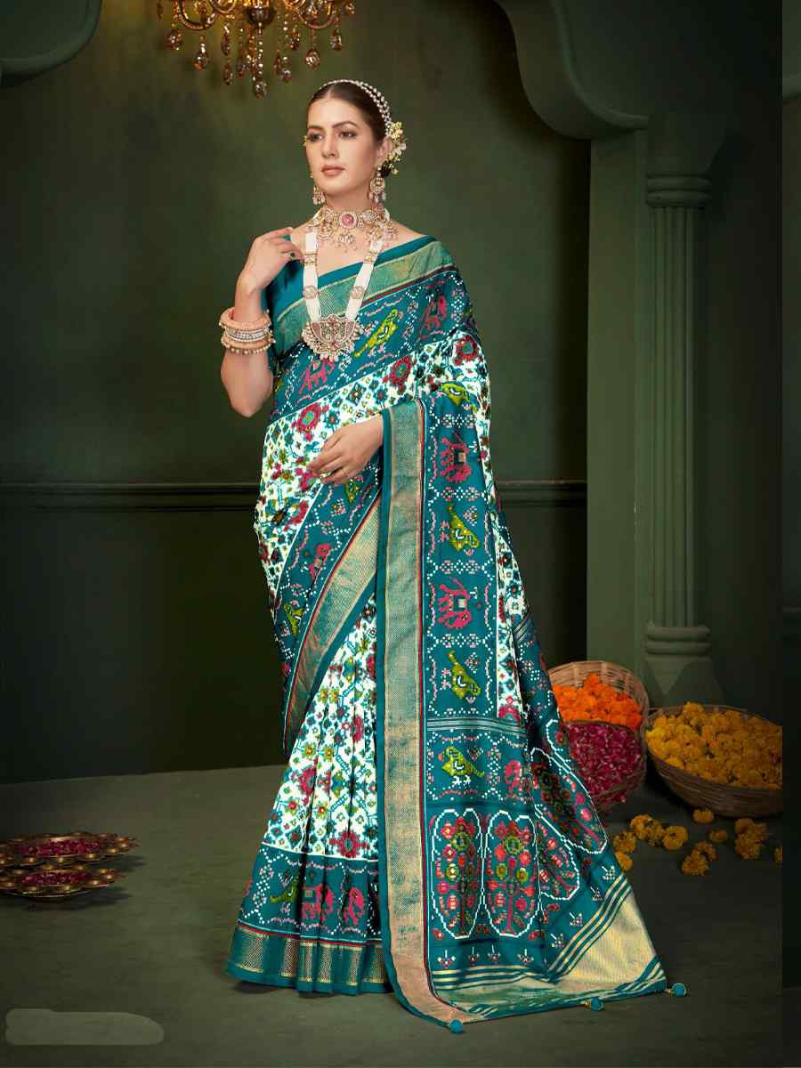 Multi Silk Handwoven Festival Wedding Fancy Heavy Border Saree