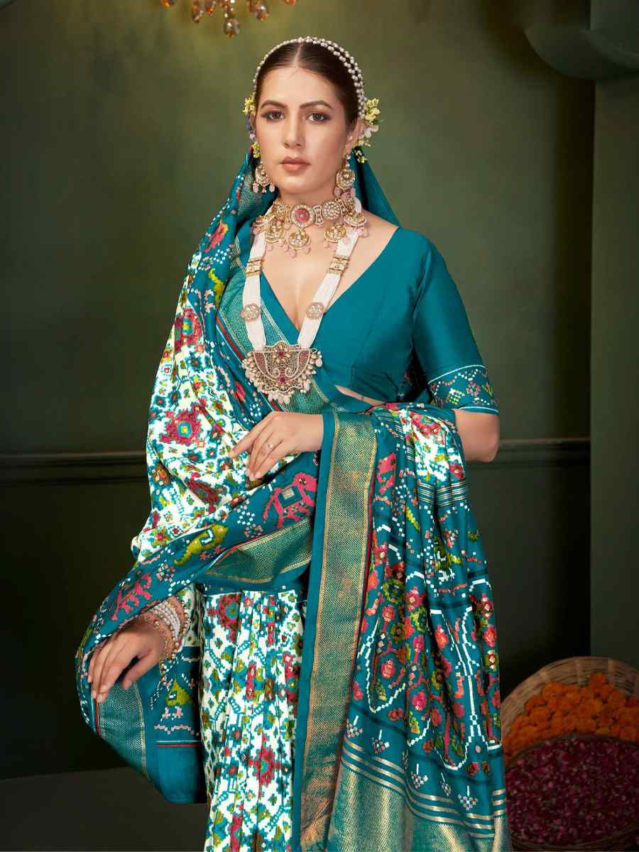 Multi Silk Handwoven Festival Wedding Fancy Heavy Border Saree