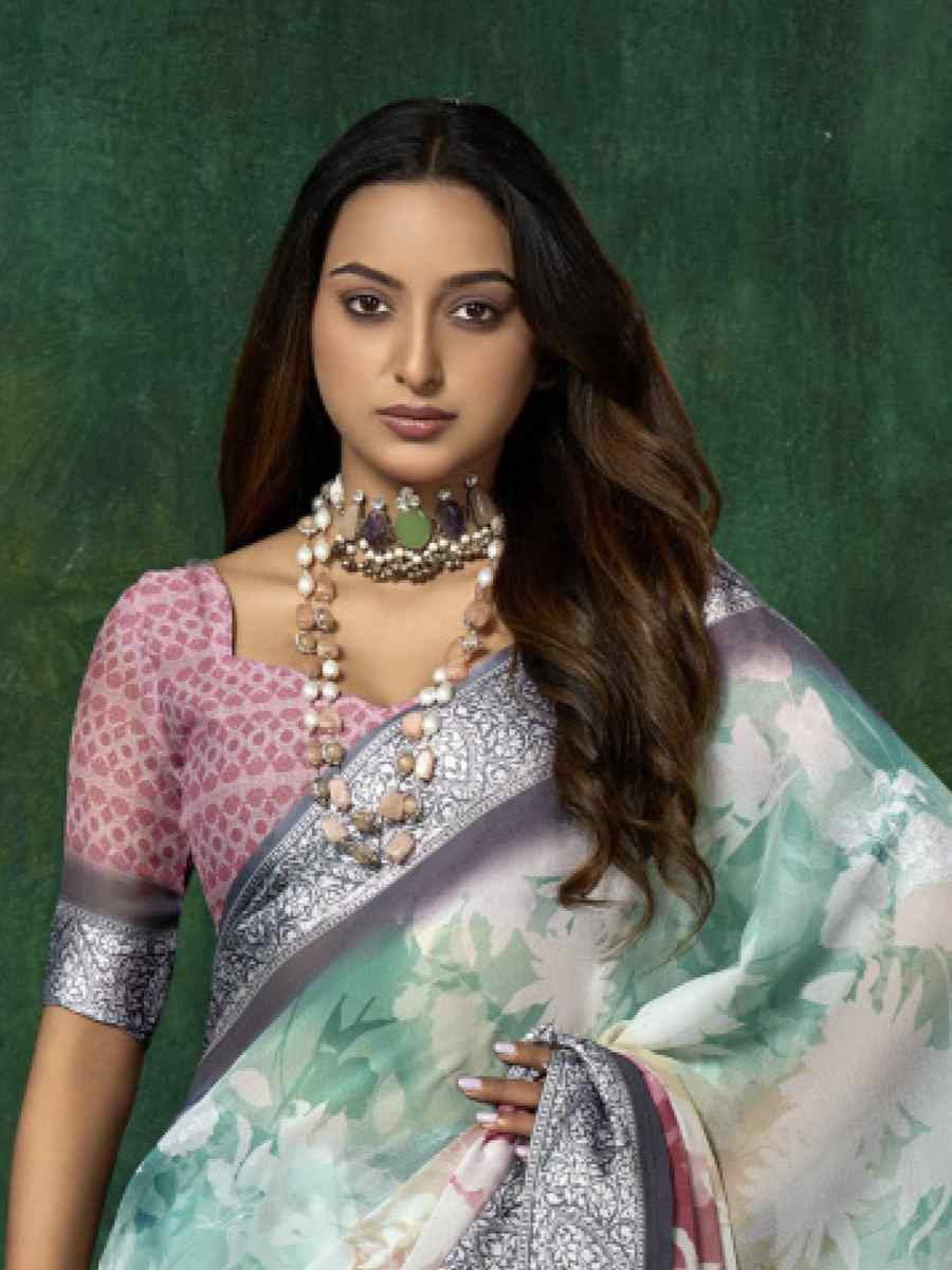 Multi Silk Handwoven Festival Wedding Fancy Heavy Border Saree