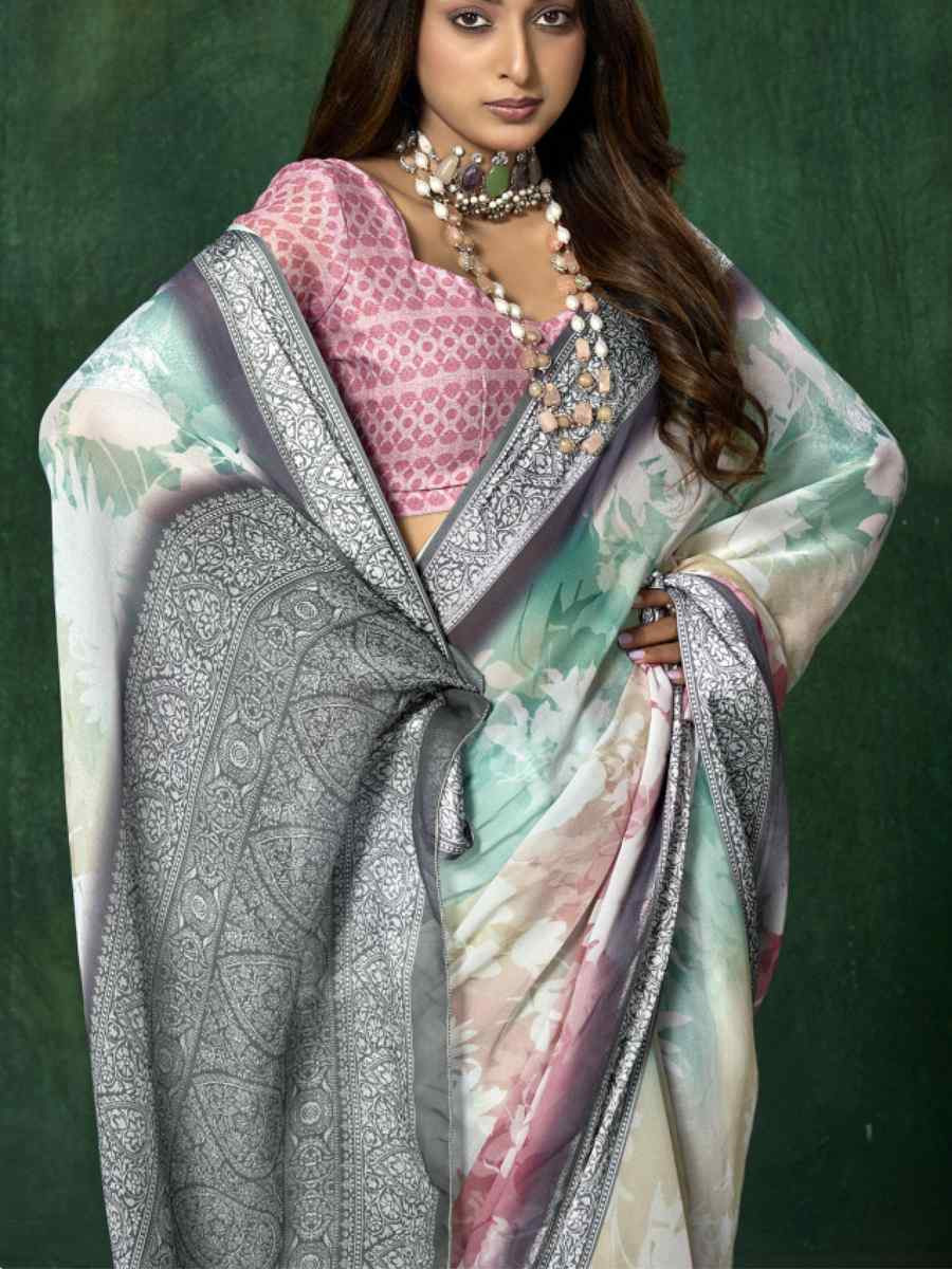 Multi Silk Handwoven Festival Wedding Fancy Heavy Border Saree