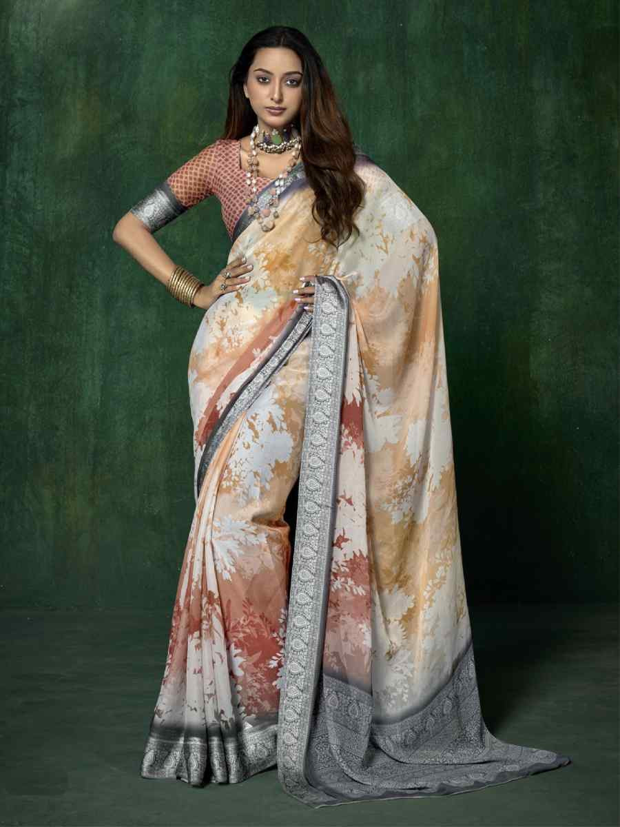 Multi Silk Handwoven Festival Wedding Fancy Heavy Border Saree