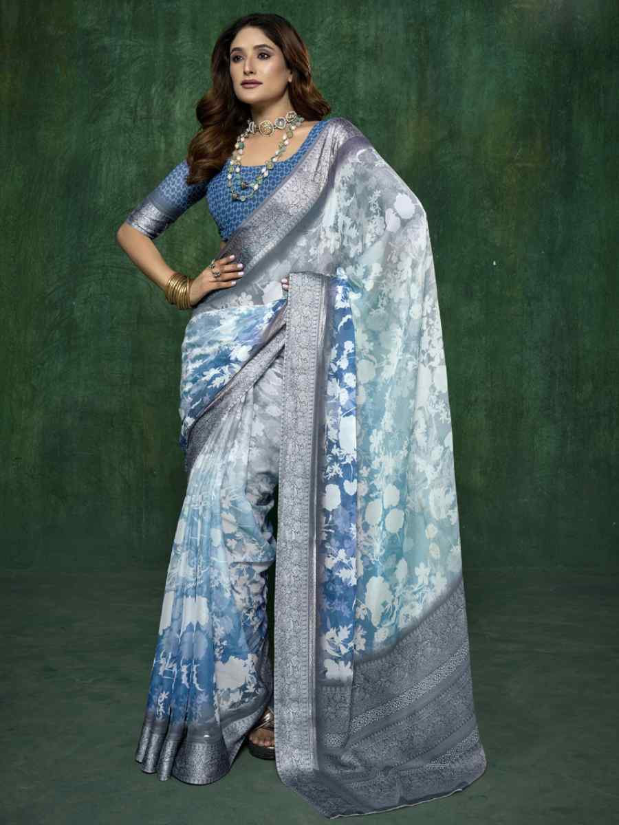 Multi Silk Handwoven Festival Wedding Fancy Heavy Border Saree