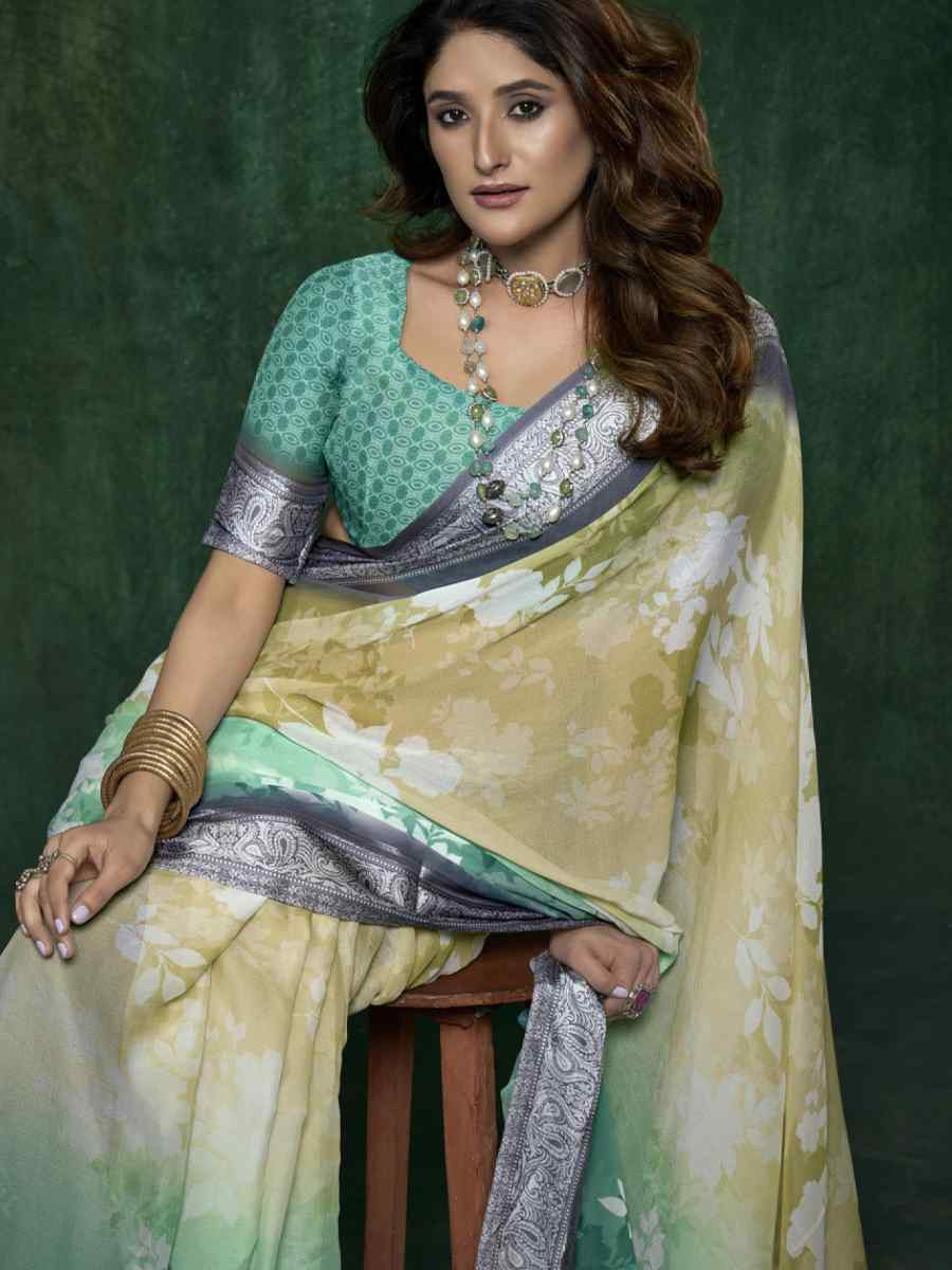 Multi Silk Handwoven Festival Wedding Fancy Heavy Border Saree
