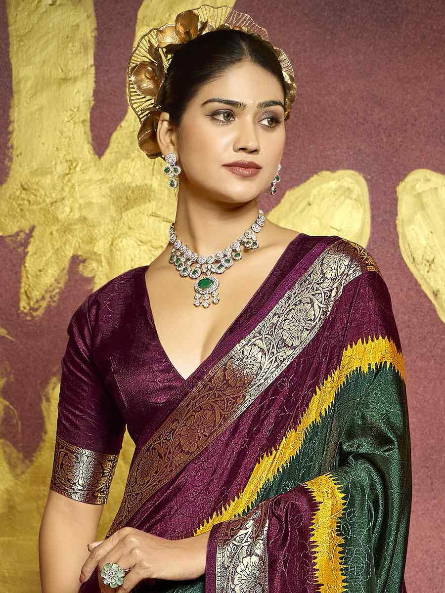 Multi Silk Handwoven Festival Wedding Fancy Heavy Border Saree