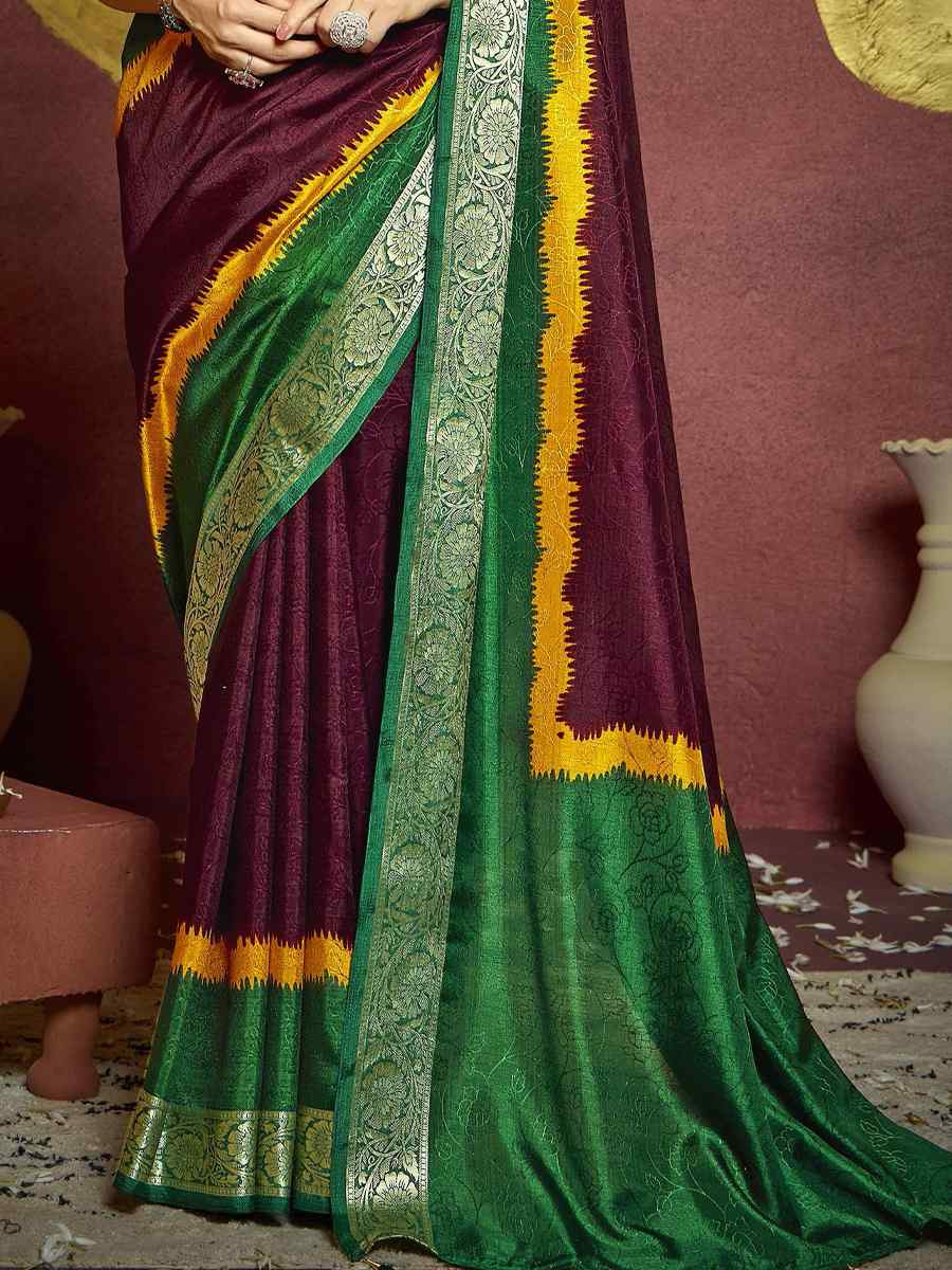 Multi Silk Handwoven Festival Wedding Fancy Heavy Border Saree