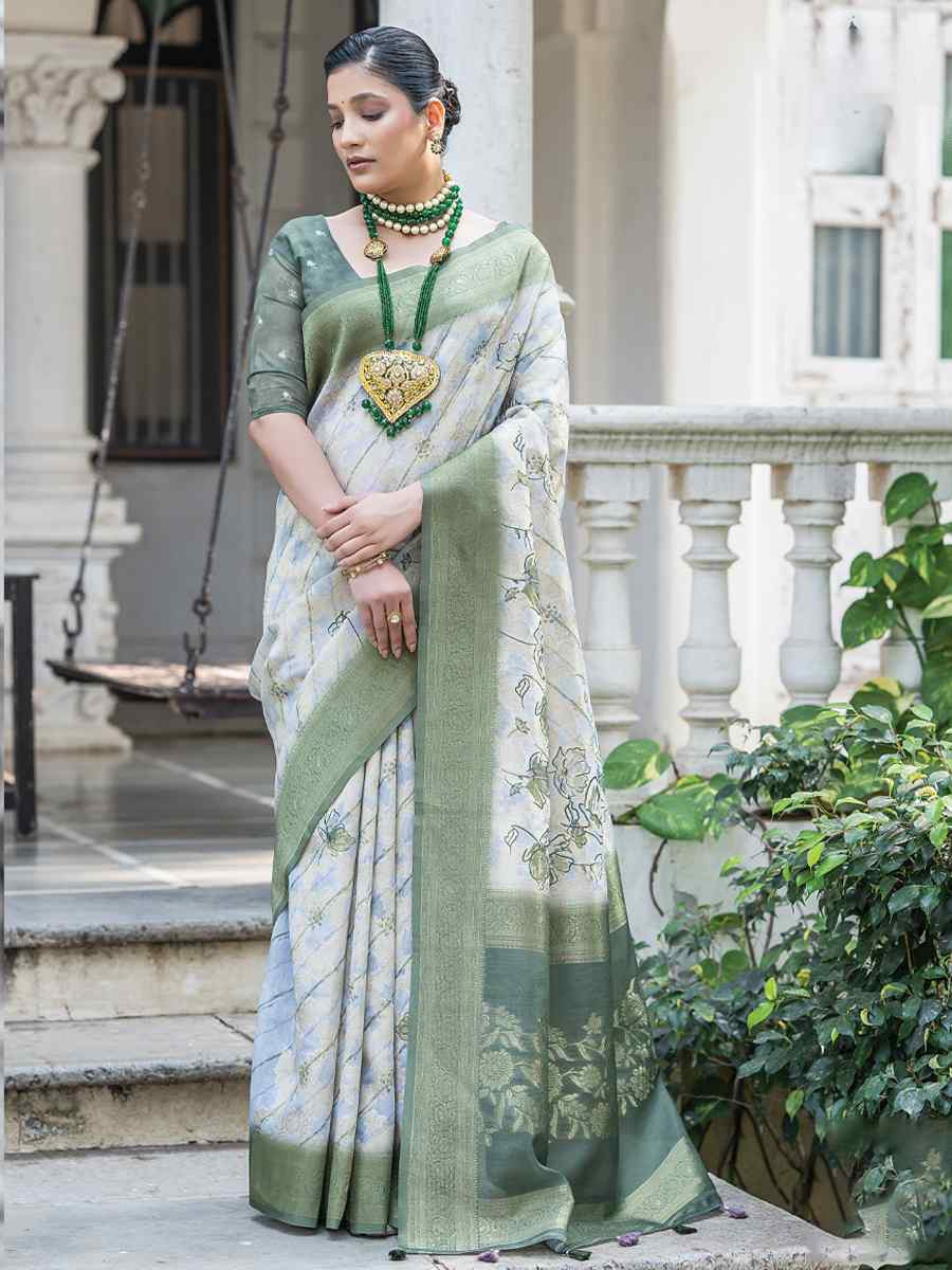 Multi Silk Handwoven Festival Wedding Fancy Heavy Border Saree