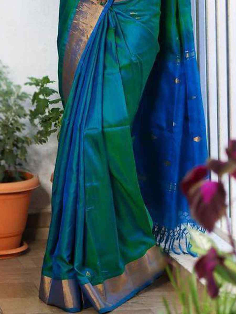 Multi Silk Handwoven Festival Wedding Fancy Heavy Border Saree
