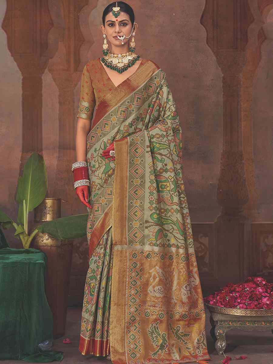 Multi Silk Handwoven Festival Wedding Fancy Heavy Border Saree