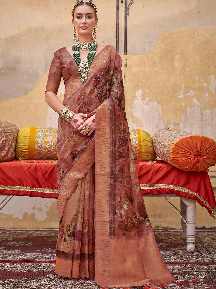 Multi Silk Handwoven Festival Wedding Fancy Heavy Border Saree