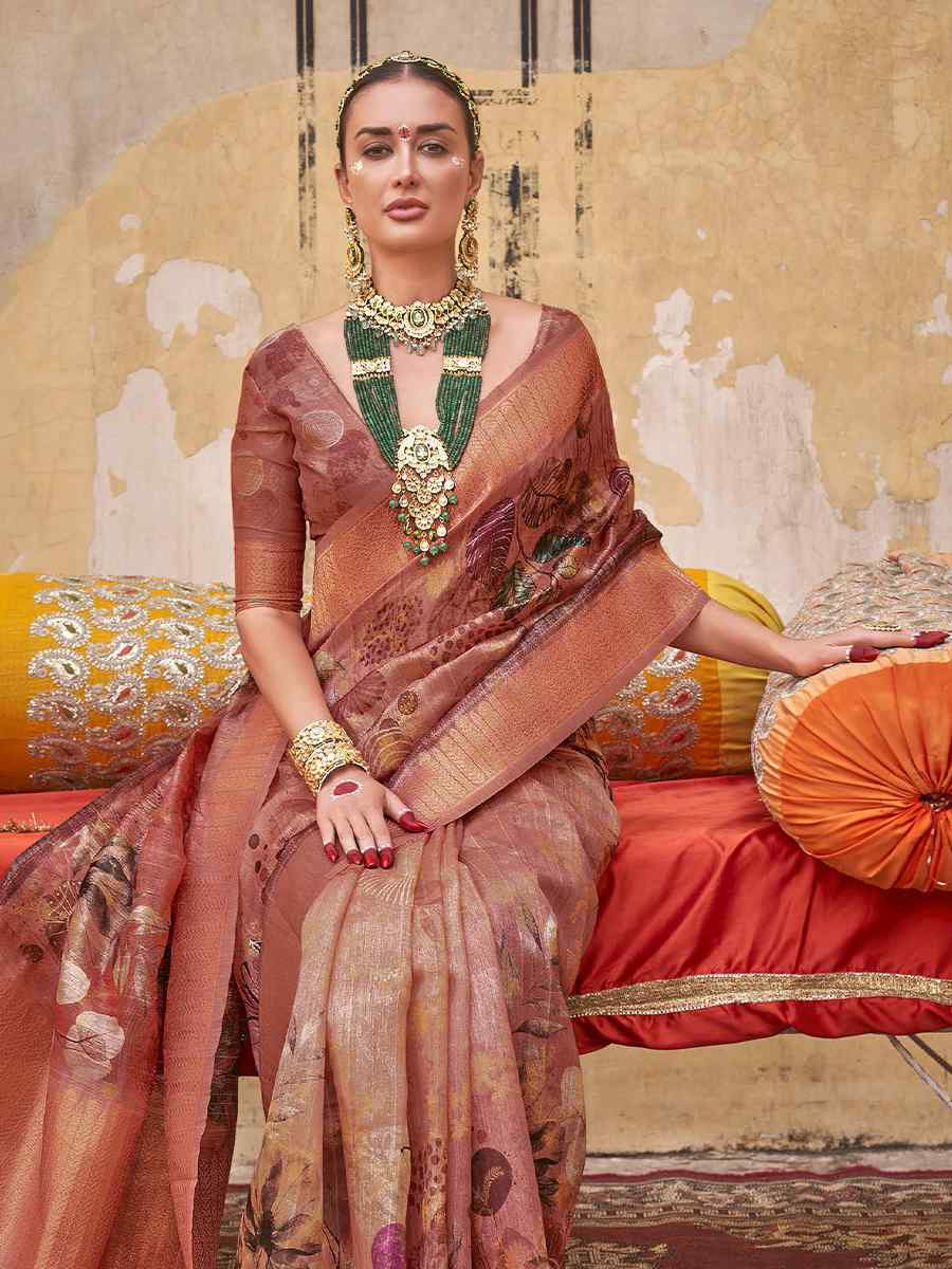 Multi Silk Handwoven Festival Wedding Fancy Heavy Border Saree