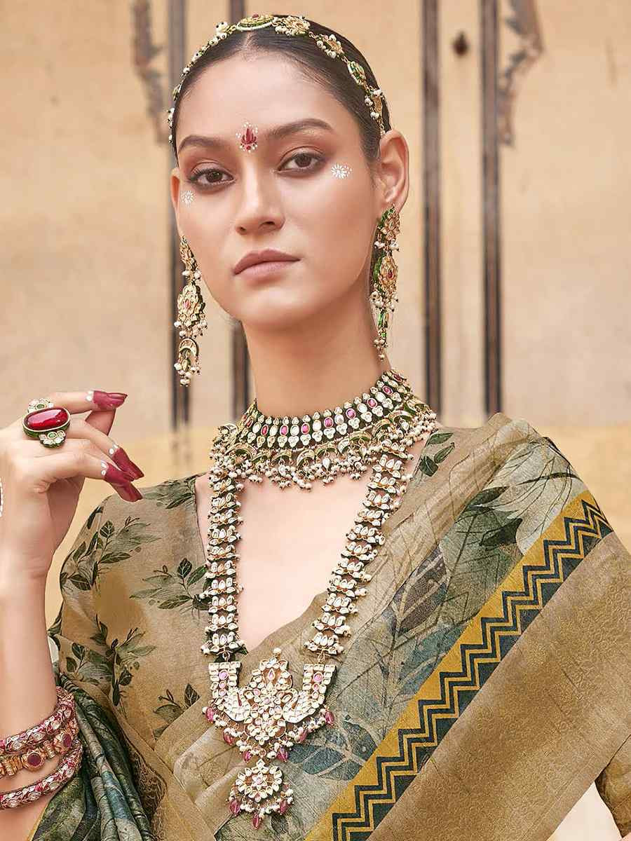 Multi Silk Handwoven Festival Wedding Fancy Heavy Border Saree