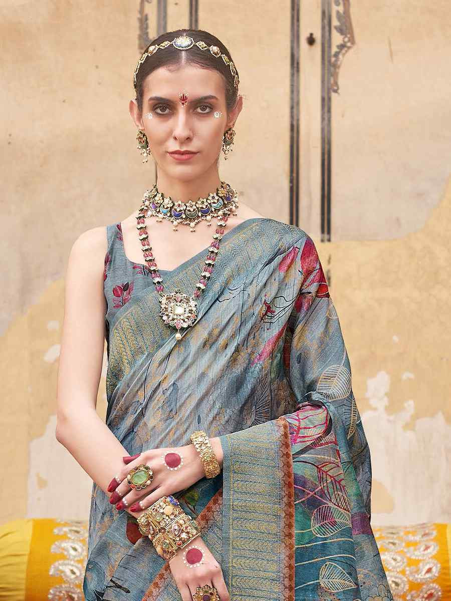 Multi Silk Handwoven Festival Wedding Fancy Heavy Border Saree