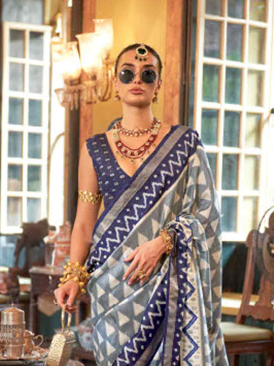 Multi Silk Patola Printed Festival Wedding Fancy Heavy Border Saree