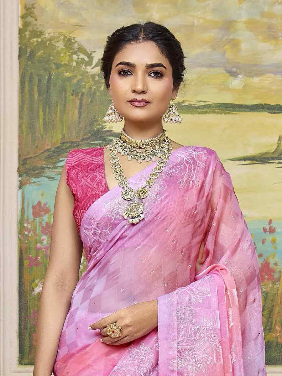 Multi Silk Printed Bridal Reception Festival Wedding Fancy Heavy Border Saree