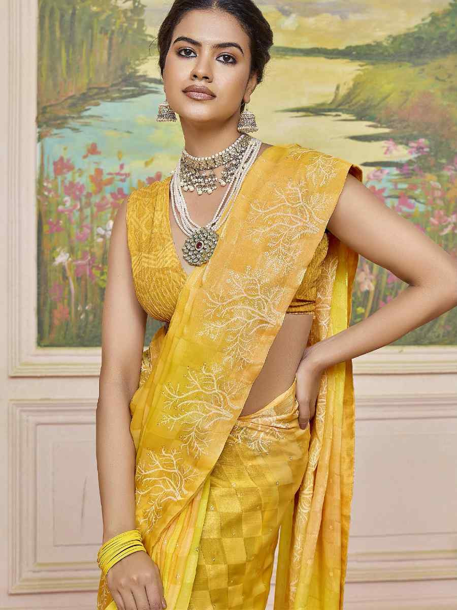 Multi Silk Printed Bridal Reception Festival Wedding Fancy Heavy Border Saree