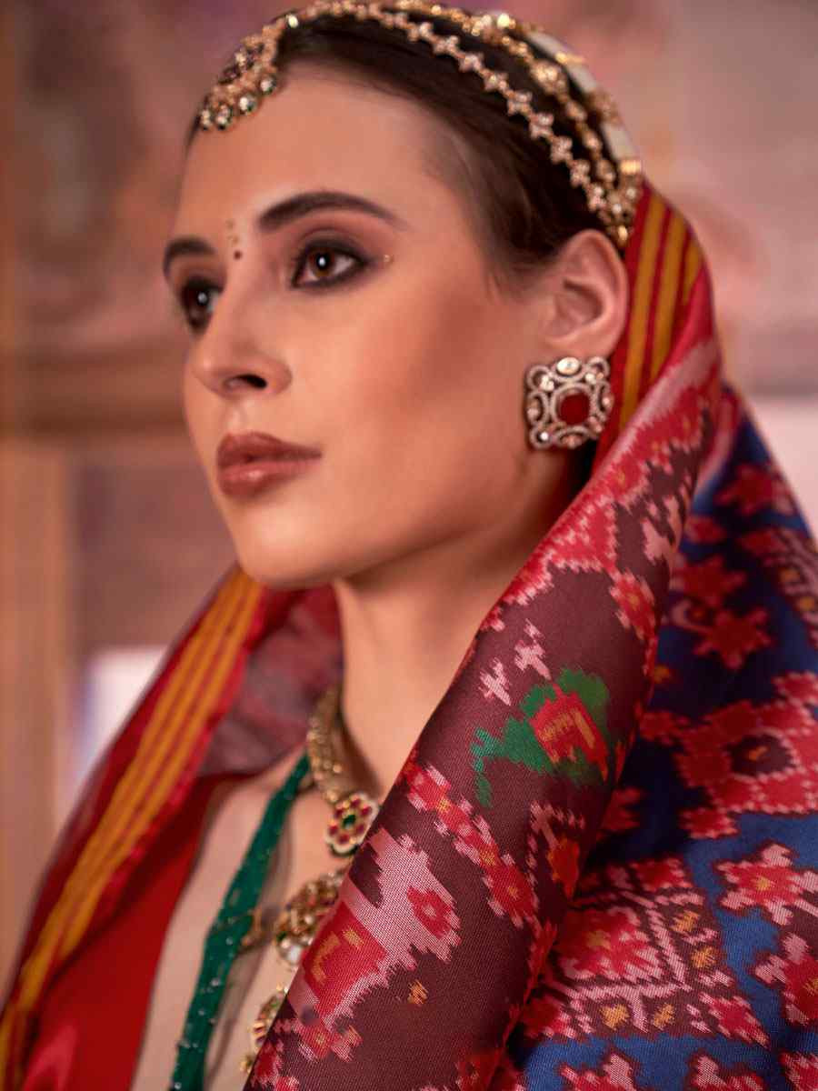 Multi Silk Printed Casual Reception Festival Wedding Fancy Heavy Border Saree