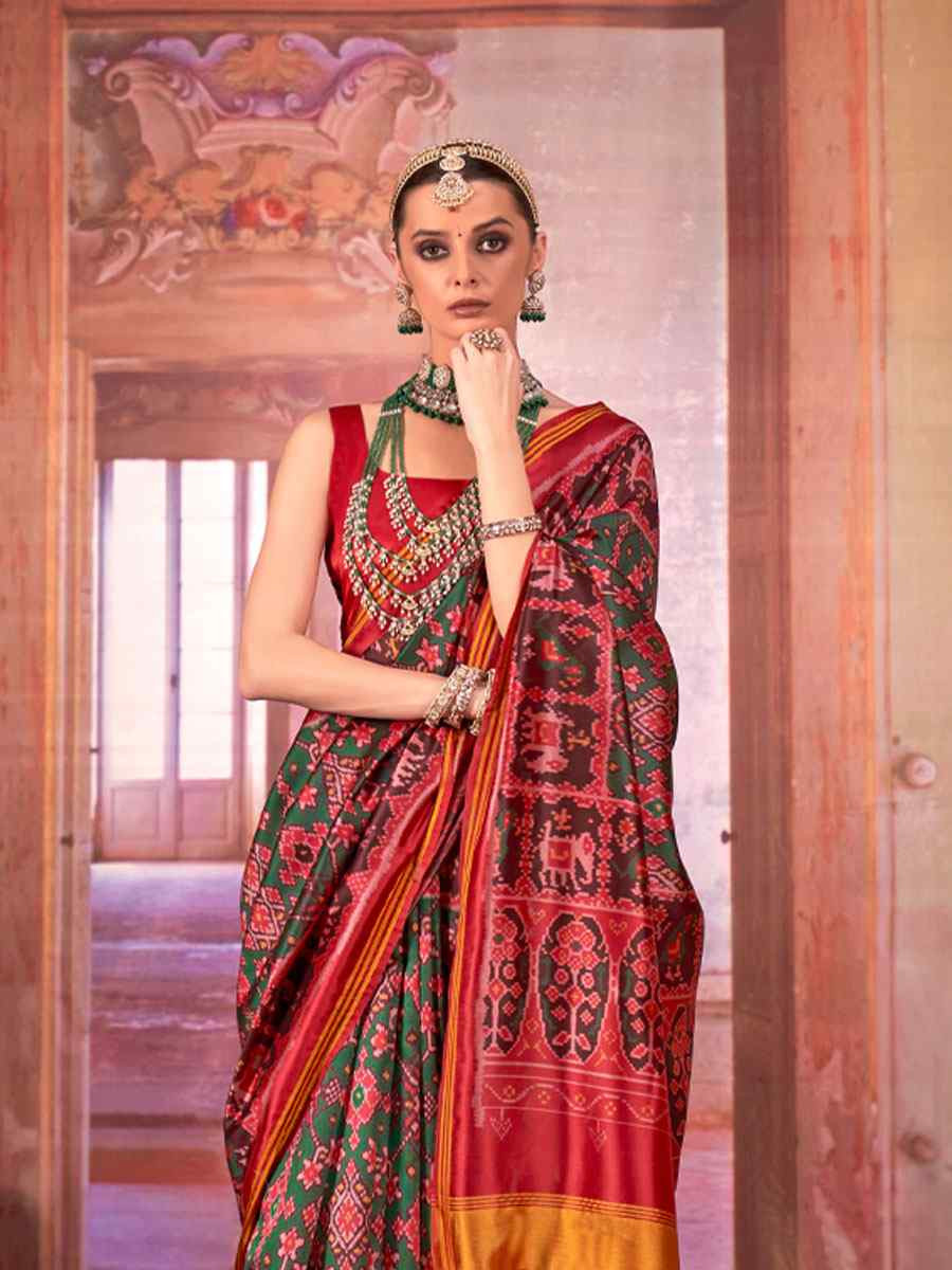 Multi Silk Printed Casual Reception Festival Wedding Fancy Heavy Border Saree