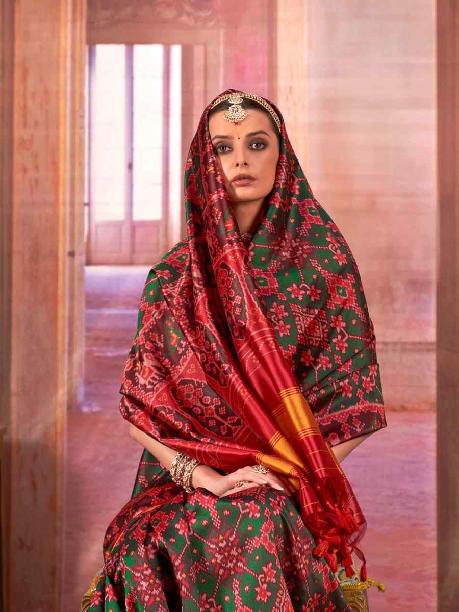 Multi Silk Printed Casual Reception Festival Wedding Fancy Heavy Border Saree