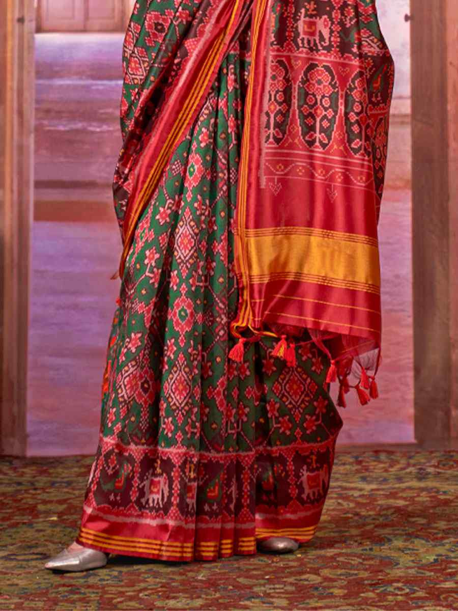 Multi Silk Printed Casual Reception Festival Wedding Fancy Heavy Border Saree