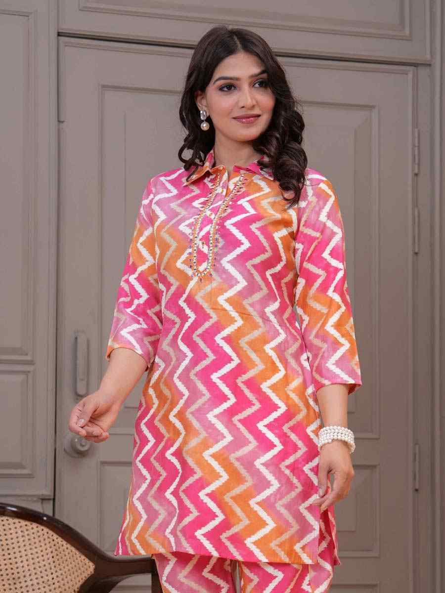 Multi Silk Printed Festival Casual Kurti Bottom Women Wear