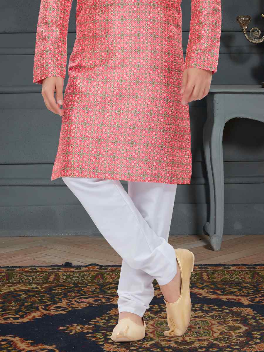 Multi Silk Printed Festival Party Kurta