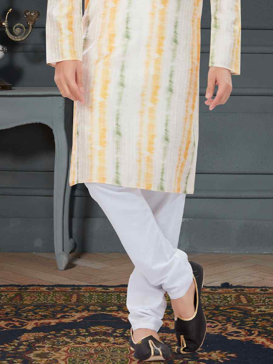 Multi Silk Printed Festival Party Kurta