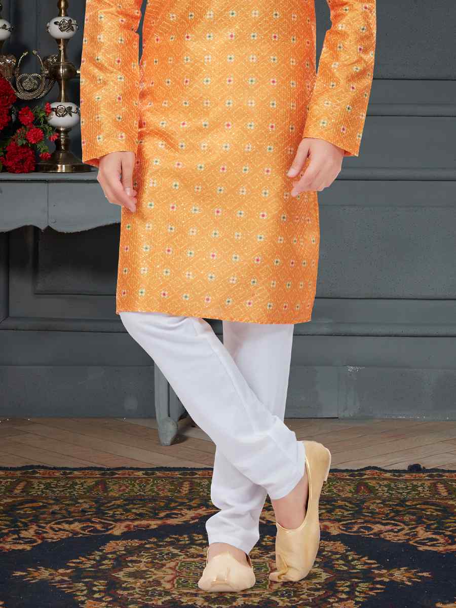 Multi Silk Printed Festival Party Kurta