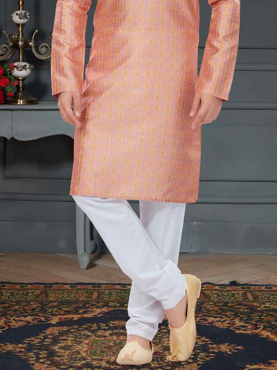 Multi Silk Printed Festival Party Kurta