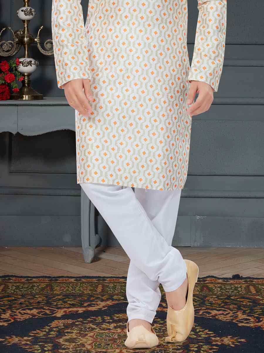 Multi Silk Printed Festival Party Kurta