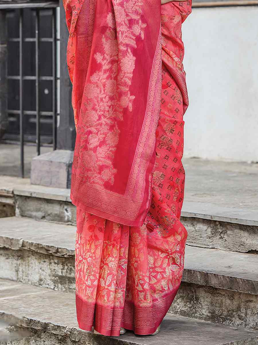Multi Silk Printed Festival Wedding Fancy Heavy Border Saree