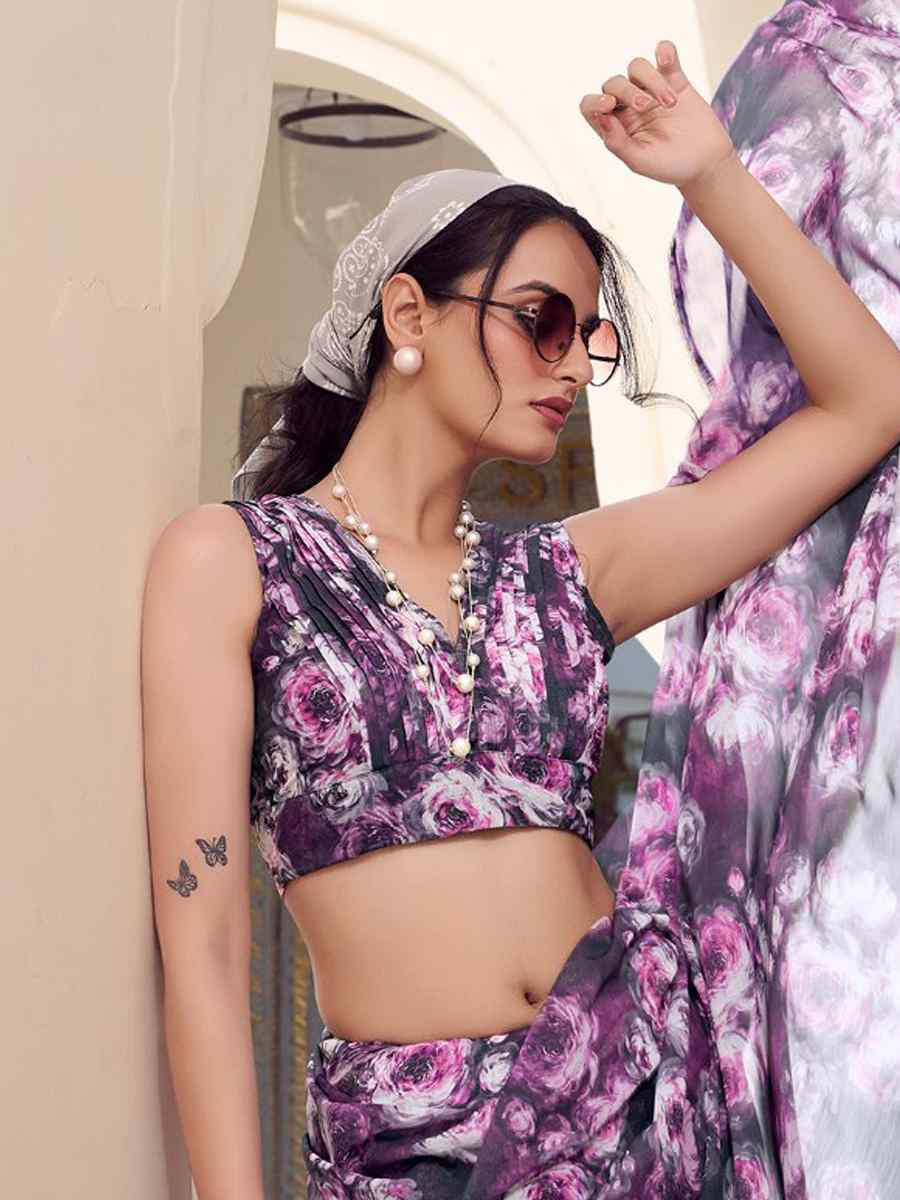 Multi Silk Printed Festival Wedding Fancy Heavy Border Saree