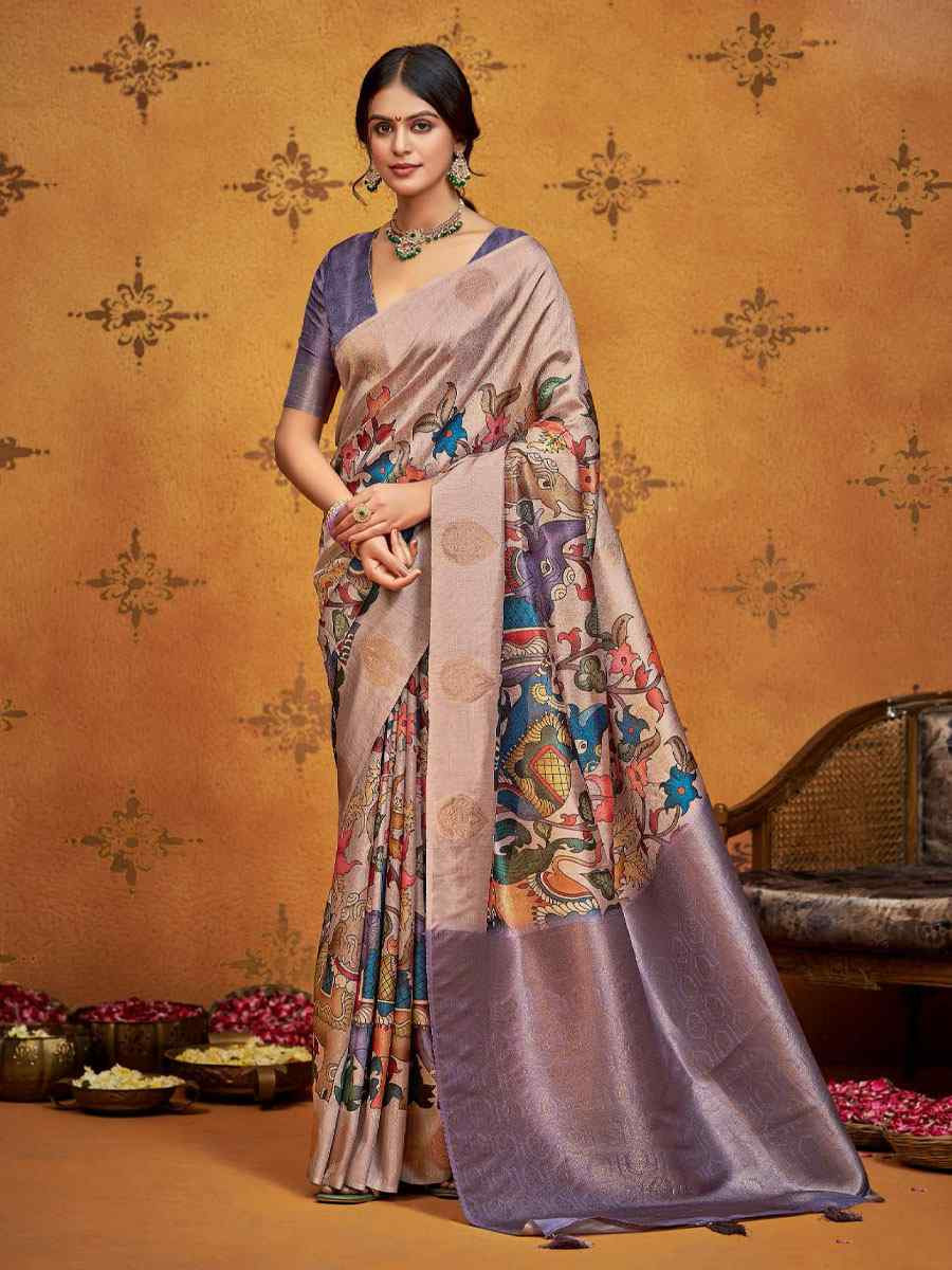 Multi Silk Printed Handwoven Traditional Bridal Reception Festival Wedding Fancy Classic Style Sarees