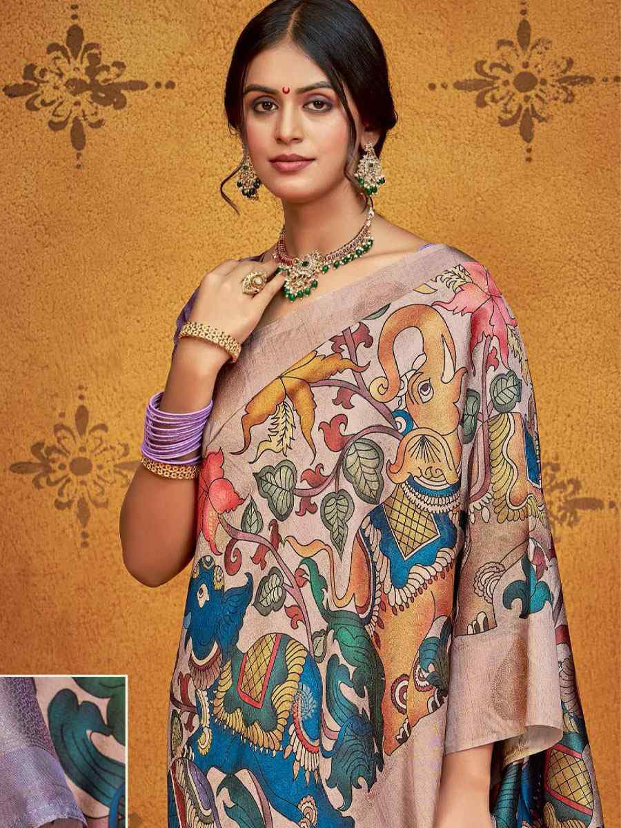 Multi Silk Printed Handwoven Traditional Bridal Reception Festival Wedding Fancy Classic Style Sarees