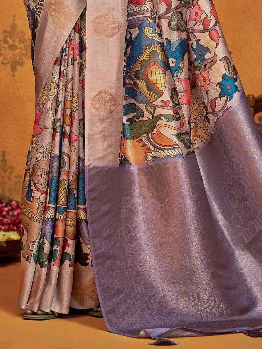Multi Silk Printed Handwoven Traditional Bridal Reception Festival Wedding Fancy Classic Style Sarees