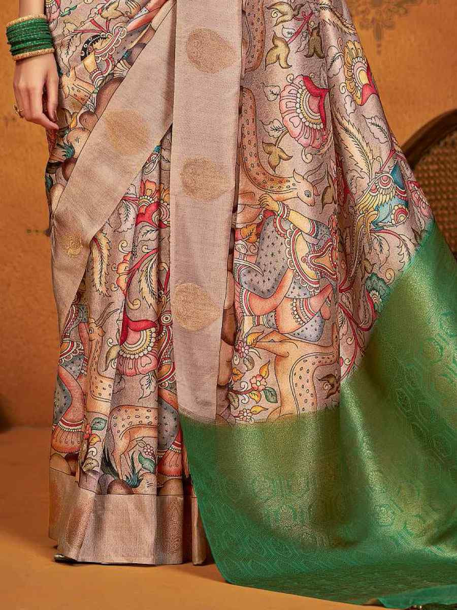 Multi Silk Printed Handwoven Traditional Bridal Reception Festival Wedding Fancy Classic Style Sarees