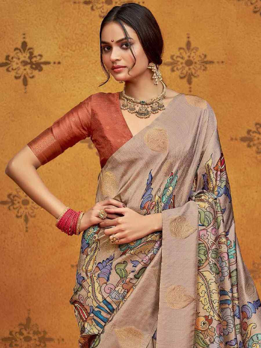 Multi Silk Printed Handwoven Traditional Bridal Reception Festival Wedding Fancy Classic Style Sarees