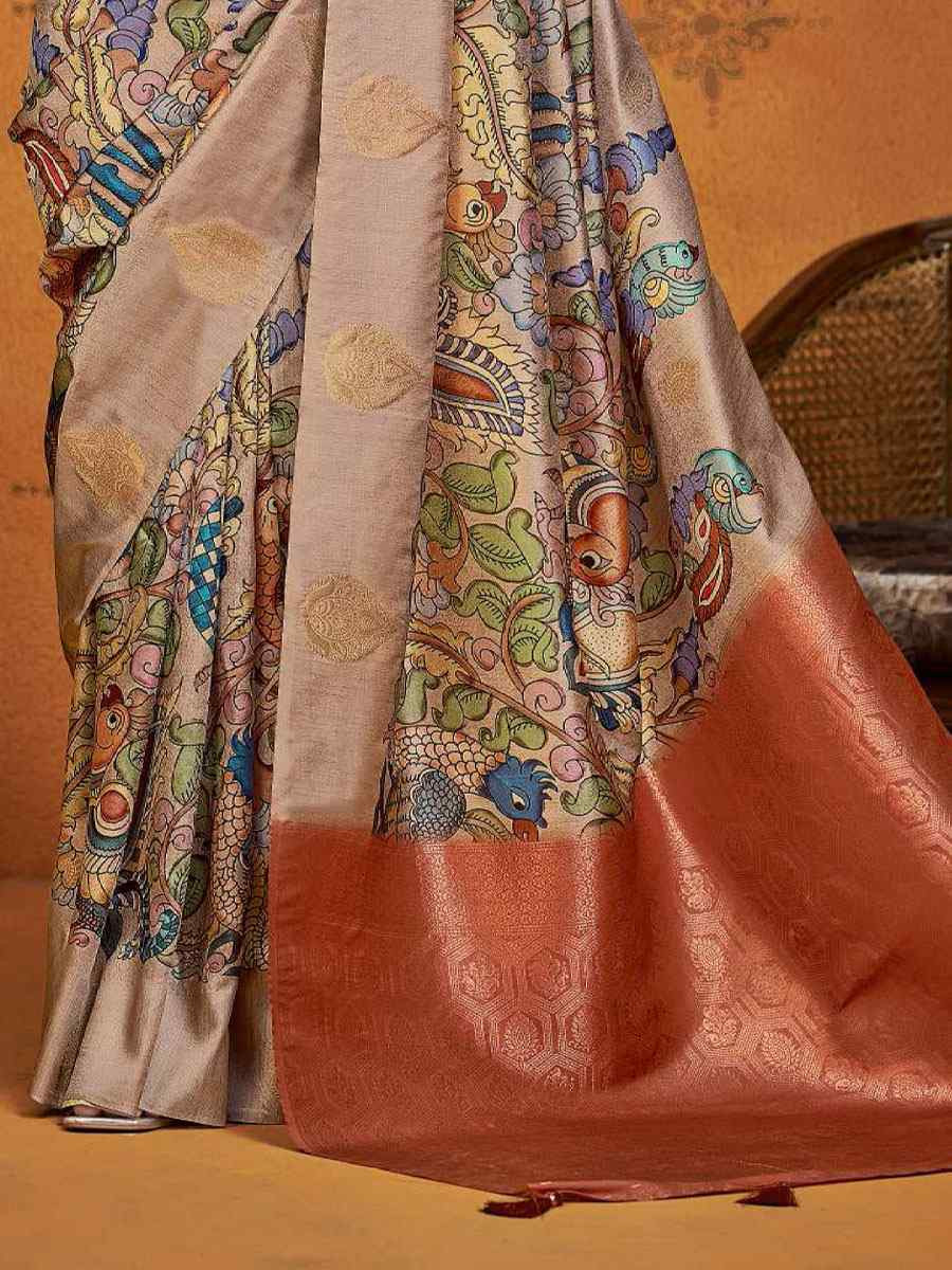 Multi Silk Printed Handwoven Traditional Bridal Reception Festival Wedding Fancy Classic Style Sarees