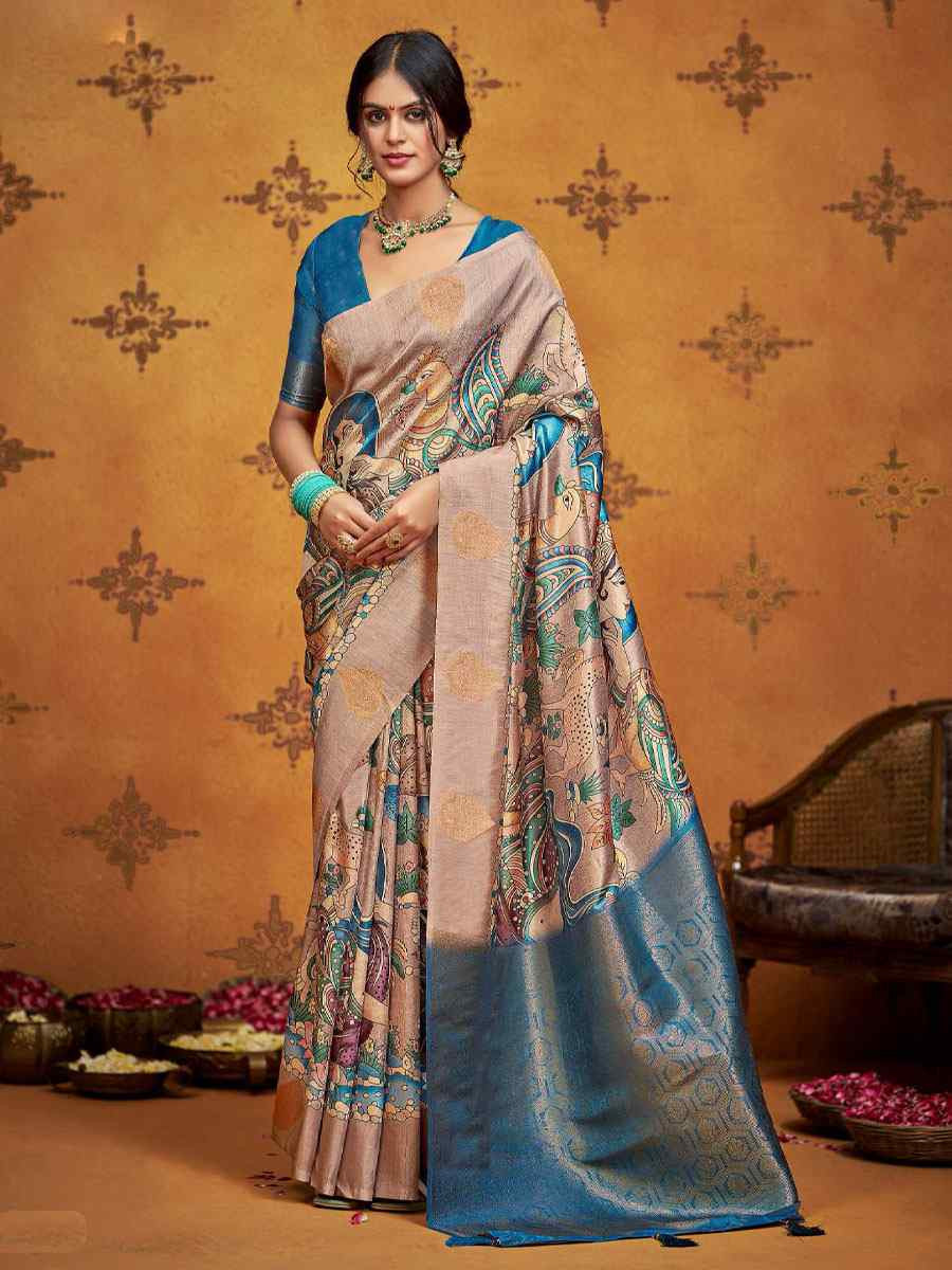 Multi Silk Printed Handwoven Traditional Bridal Reception Festival Wedding Fancy Classic Style Sarees