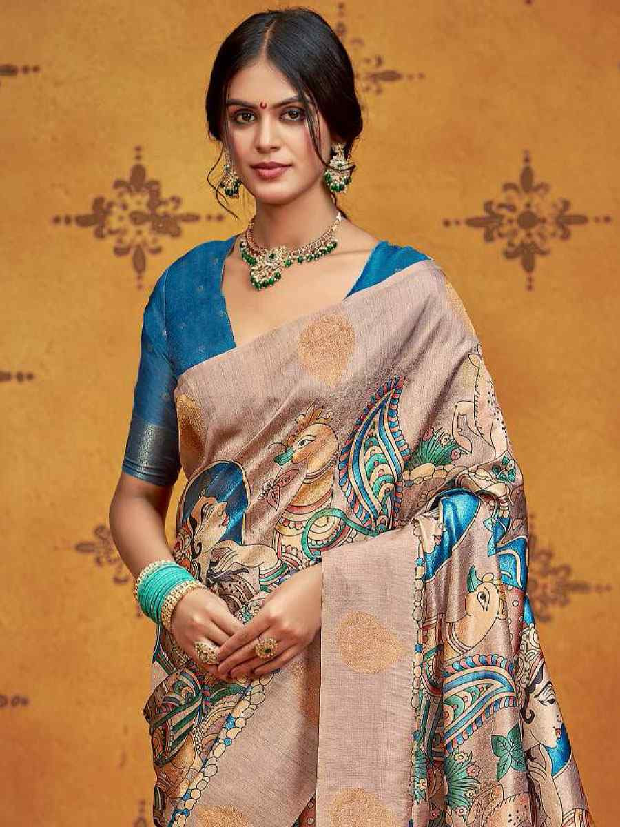Multi Silk Printed Handwoven Traditional Bridal Reception Festival Wedding Fancy Classic Style Sarees